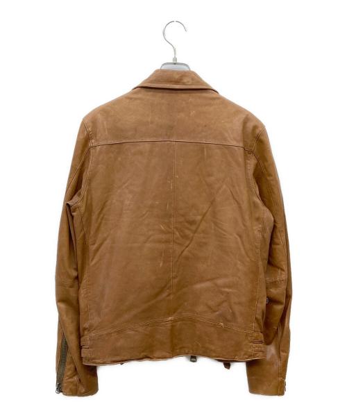 EDIFICE（エディフィス）EDIFICE (エディフィス) ラムレザーライダースジャケット ブラウン サイズ:40の古着・服飾アイテム