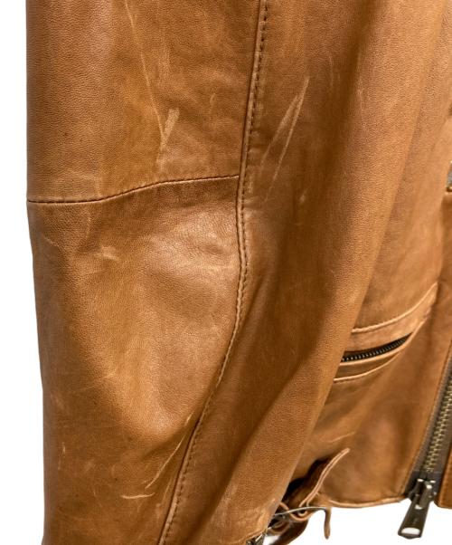 EDIFICE（エディフィス）EDIFICE (エディフィス) ラムレザーライダースジャケット ブラウン サイズ:40の古着・服飾アイテム