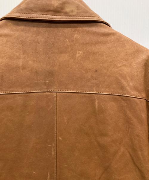 EDIFICE（エディフィス）EDIFICE (エディフィス) ラムレザーライダースジャケット ブラウン サイズ:40の古着・服飾アイテム