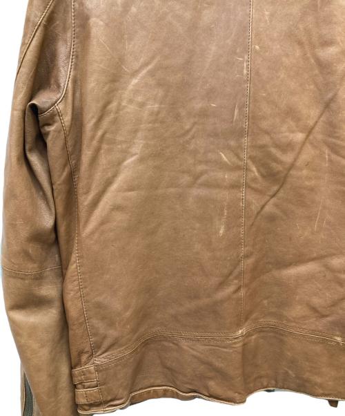 EDIFICE（エディフィス）EDIFICE (エディフィス) ラムレザーライダースジャケット ブラウン サイズ:40の古着・服飾アイテム