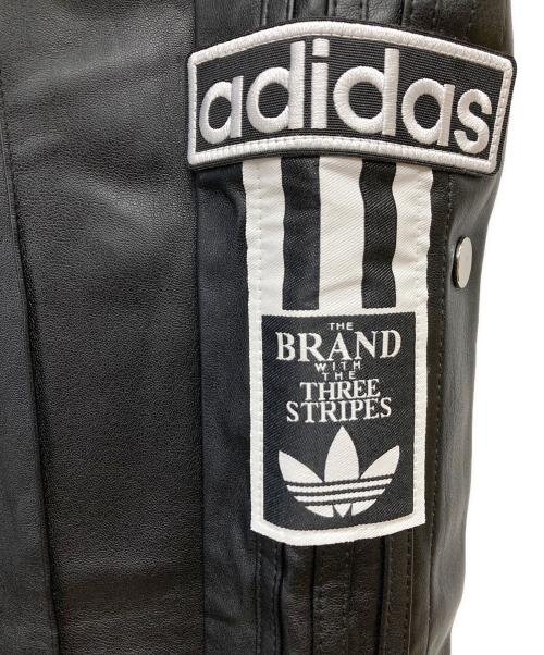 adidas Originals（アディダスオリジナル）adidas originals (アディダスオリジナル) エコレザーパンツ ブラック サイズ:Mの古着・服飾アイテム