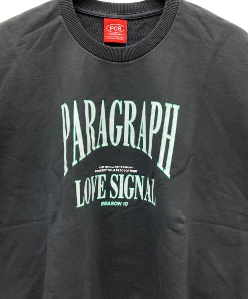 paragraph（パラグラフ）Paragraph (パラグラフ) プリントスウェット ブラック サイズ:2 未使用品の古着・服飾アイテム