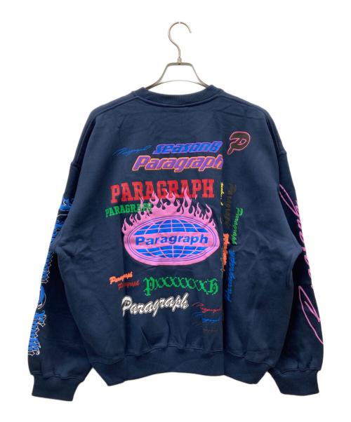 paragraph（パラグラフ）Paragraph (パラグラフ) プリントスウェット ブラック サイズ:- 未使用品の古着・服飾アイテム