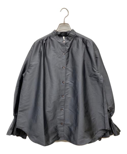 TOMORROW LAND（トゥモローランド）TOMORROW LAND (トゥモローランド) FIL タフタラッフルカフスブラウス グレー サイズ:FREE 未使用品の古着・服飾アイテム