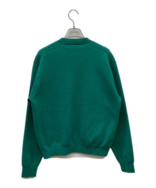 CABAN（キャバン）CABaN (キャバン) コットンカシミヤフラップポケットクルーネックカーディガン グリーン サイズ:Sの古着・服飾アイテム
