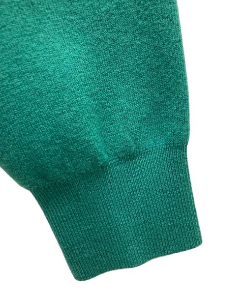 CABAN（キャバン）CABaN (キャバン) コットンカシミヤフラップポケットクルーネックカーディガン グリーン サイズ:Sの古着・服飾アイテム