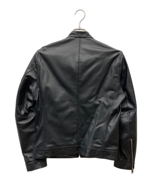 FORTIME（フォータイム）fortime (フォータイム) シングルライダースジャケット ブラック サイズ:Mの古着・服飾アイテム