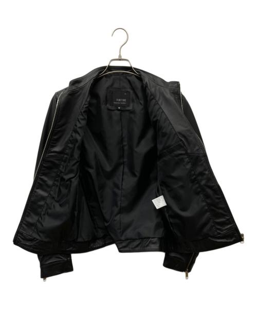 FORTIME（フォータイム）fortime (フォータイム) シングルライダースジャケット ブラック サイズ:Mの古着・服飾アイテム