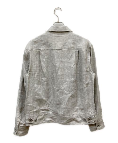 Jeanik（ジーニック）JEANIK (ジーニック) 墨染めリネンツイルトラッカージャケット グレー サイズ:Sの古着・服飾アイテム