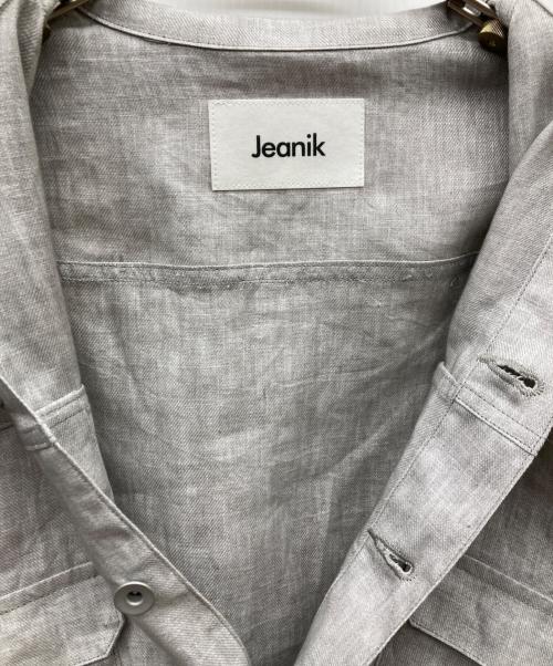 Jeanik（ジーニック）JEANIK (ジーニック) 墨染めリネンツイルトラッカージャケット グレー サイズ:Sの古着・服飾アイテム