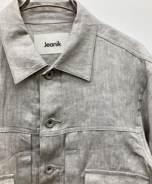Jeanik（ジーニック）JEANIK (ジーニック) 墨染めリネンツイルトラッカージャケット グレー サイズ:Sの古着・服飾アイテム