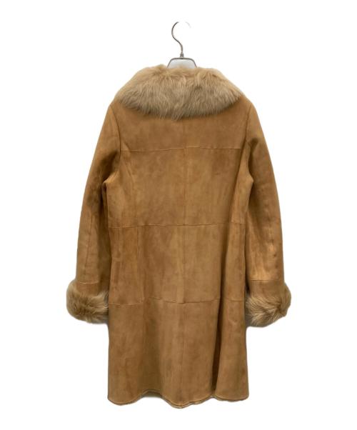 icB（アイシービー）icB (アイシービー) ラムレザームートンコート ブラウン サイズ:SIZE 4 未使用品の古着・服飾アイテム