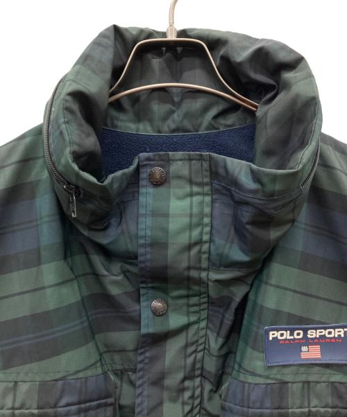 POLO SPORT（ポロスポーツ）POLO SPORT (ポロスポーツ) 裏フリースチェックジャケット グリーン サイズ:Lの古着・服飾アイテム