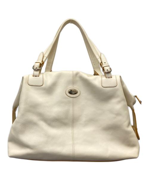 FURLA（フルラ）FURLA (フルラ) レザーボストンバッグ ベージュの古着・服飾アイテム