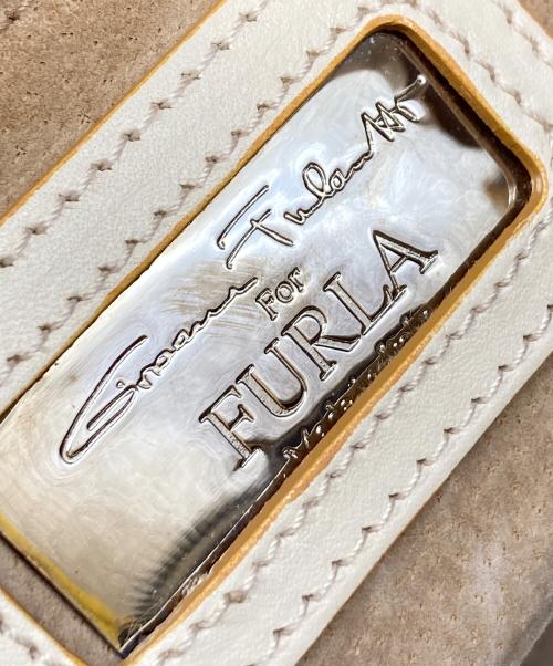 FURLA（フルラ）FURLA (フルラ) レザーボストンバッグ ベージュの古着・服飾アイテム