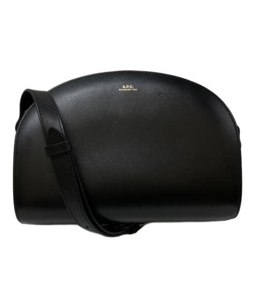 A.P.C.（アーペーセー）A.P.C. (アーペーセー) SAC DEMI-LUNE ハーフムーンバッグ ブラックの古着・服飾アイテム