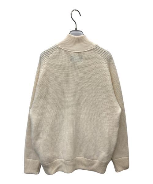 UNITED TOKYO（ユナイテッドトーキョー）UNITED TOKYO (ユナイテッドトーキョー) ウールリブ ジップアップドライバーズニット アイボリー サイズ:3の古着・服飾アイテム