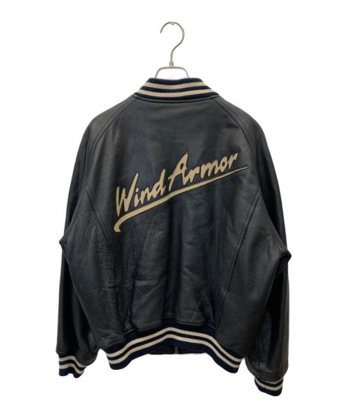 Wind Armor（ウィンドアーマー）Wind Armor (ウィンドアーマー) レザースタジャン ブラック サイズ:Lの古着・服飾アイテム
