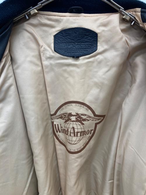 Wind Armor（ウィンドアーマー）Wind Armor (ウィンドアーマー) レザースタジャン ブラック サイズ:Lの古着・服飾アイテム