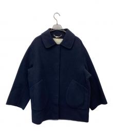 THE CLASSE（ザ・クラス）の古着「カシミヤ混ウールリバーショートコート」｜ネイビー