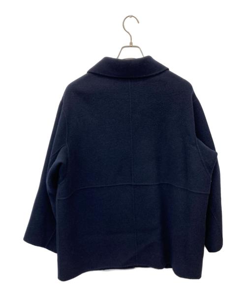 THE CLASSE（ザ・クラス）THE CLASSE (ザ・クラス) カシミヤ混ウールリバーショートコート ネイビー サイズ:11の古着・服飾アイテム