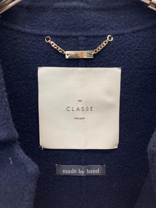 THE CLASSE（ザ・クラス）THE CLASSE (ザ・クラス) カシミヤ混ウールリバーショートコート ネイビー サイズ:11の古着・服飾アイテム