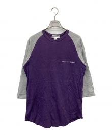 COMME des GARCONS SHIRT（コムデギャルソンシャツ）の古着「ラグランカットソー」｜グレー×パープル