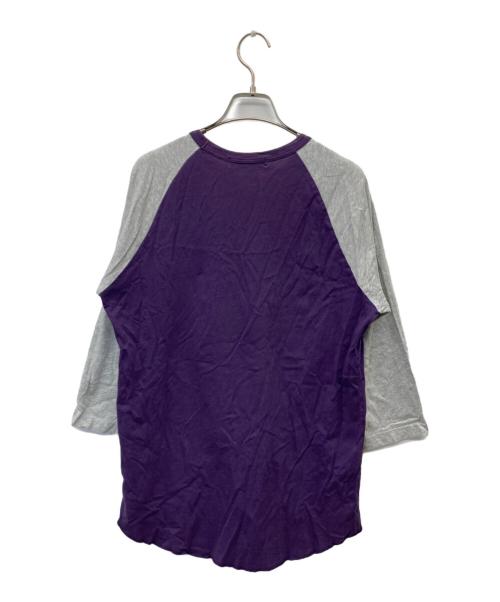 COMME des GARCONS SHIRT（コムデギャルソンシャツ）COMME des GARCONS SHIRT (コムデギャルソンシャツ) ラグランカットソー グレー×パープル サイズ:Mの古着・服飾アイテム