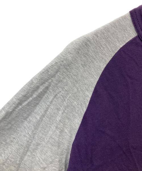 COMME des GARCONS SHIRT（コムデギャルソンシャツ）COMME des GARCONS SHIRT (コムデギャルソンシャツ) ラグランカットソー グレー×パープル サイズ:Mの古着・服飾アイテム