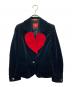 Vivienne Westwood RED LABEL（ヴィヴィアンウエストウッドレッドレーベル）の古着「ベロア ラブジャケット」｜ブラック×レッド
