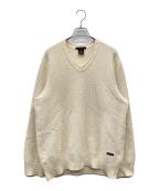 ）の古着「ウールカシミヤVネックニット」｜ホワイト
