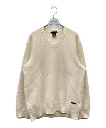 LOUIS VUITTON（ルイ ヴィトン）の古着「ウールカシミヤVネックニット」｜ホワイト