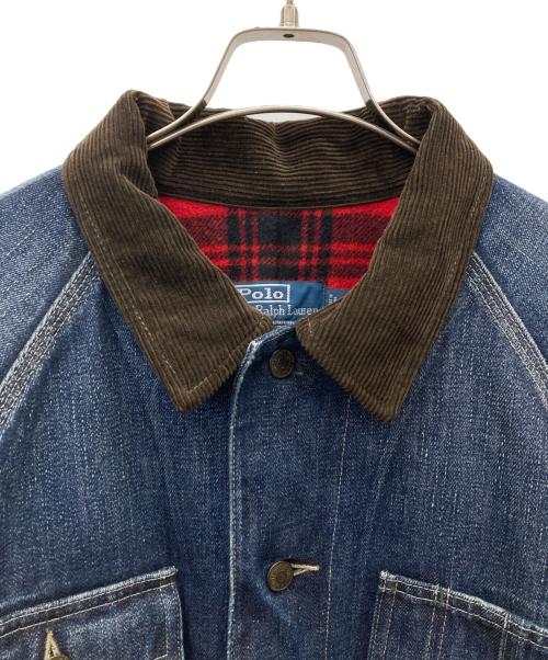 POLO RALPH LAUREN（ポロ・ラルフローレン）POLO RALPH LAUREN (ポロ・ラルフローレン) デニムカバーオール インディゴ サイズ:Lの古着・服飾アイテム