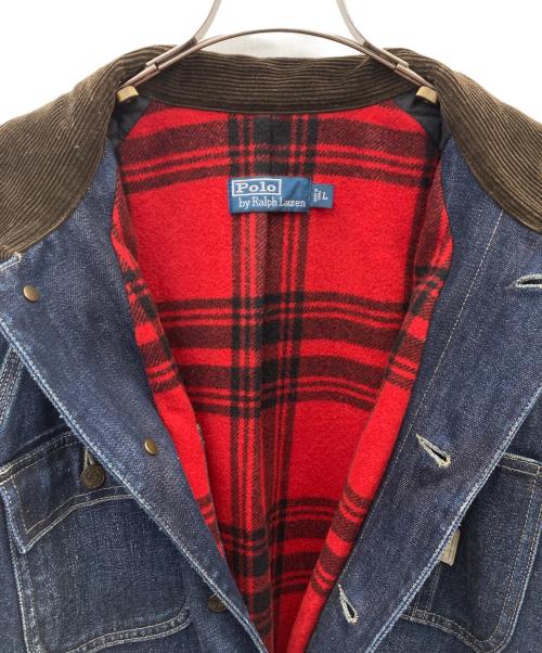 POLO RALPH LAUREN（ポロ・ラルフローレン）POLO RALPH LAUREN (ポロ・ラルフローレン) デニムカバーオール インディゴ サイズ:Lの古着・服飾アイテム