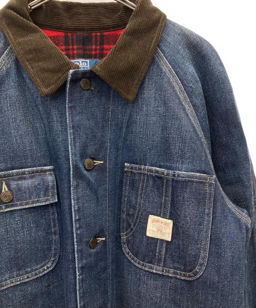 POLO RALPH LAUREN（ポロ・ラルフローレン）POLO RALPH LAUREN (ポロ・ラルフローレン) デニムカバーオール インディゴ サイズ:Lの古着・服飾アイテム