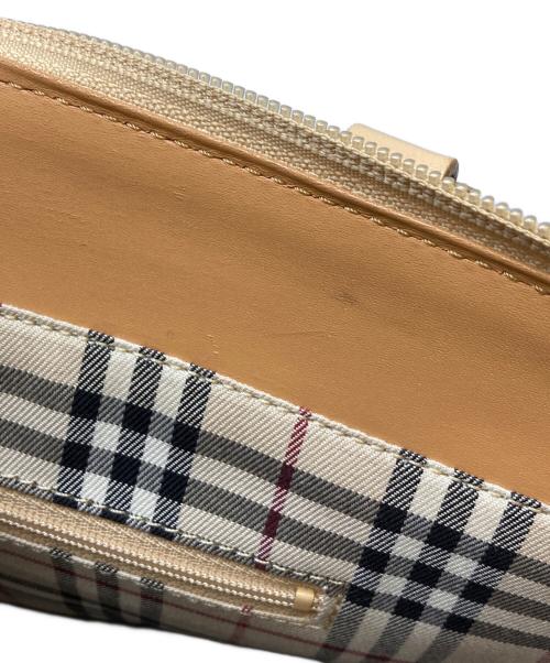 BURBERRY（バーバリー）BURBERRY (バーバリー) レザースクエアトートバッグ ベージュの古着・服飾アイテム