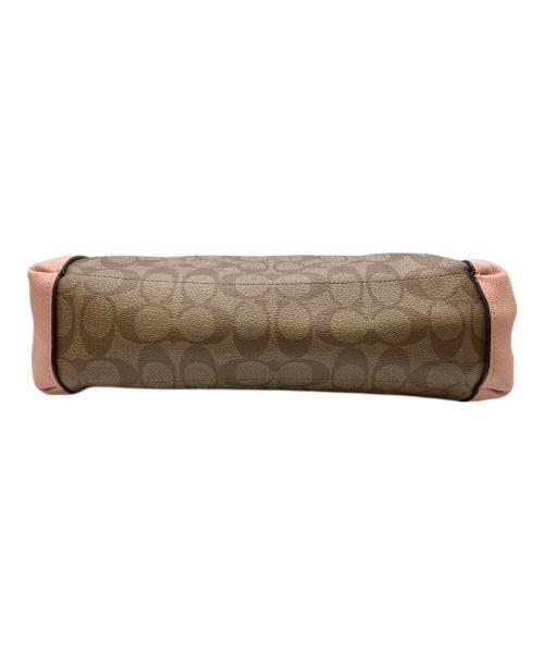 COACH（コーチ）COACH (コーチ) シグネチャー 2WAY ショルダーバッグ ブラウンピンクの古着・服飾アイテム