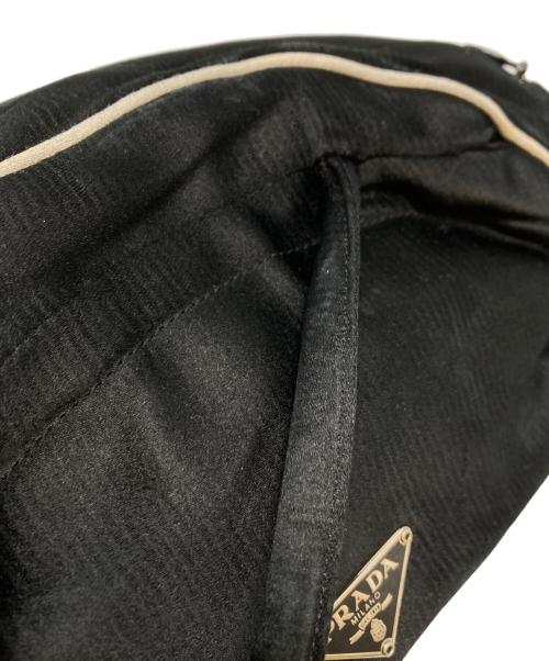 PRADA（プラダ）PRADA (プラダ) RASO GYM サテンミニハンドバッグ ブラックの古着・服飾アイテム
