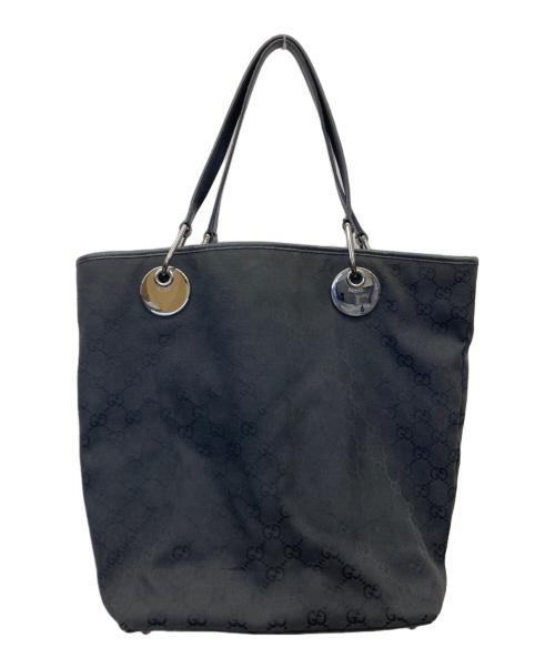GUCCI（グッチ）GUCCI (グッチ) GGキャンバス トートバッグ ブラックの古着・服飾アイテム
