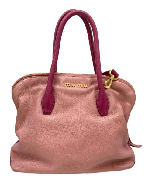 MIU MIU（ミュウミュウ）MIU MIU (ミュウミュウ) 2WAYショルダーバッグ ピンクの古着・服飾アイテム