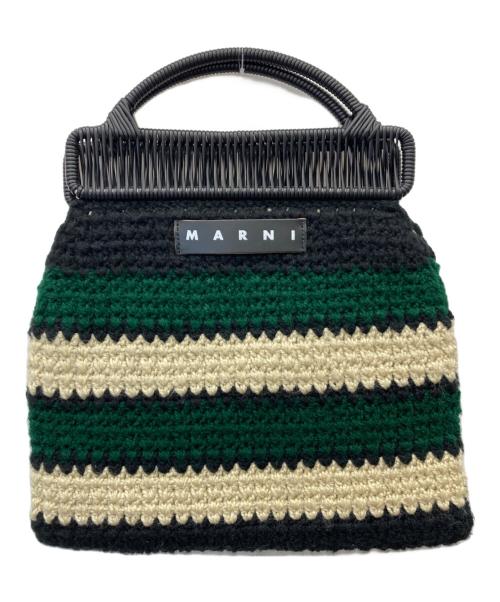 MARNI（マルニ）MARNI (マルニ) クロシェフレームバッグ グリーン×ホワイトの古着・服飾アイテム