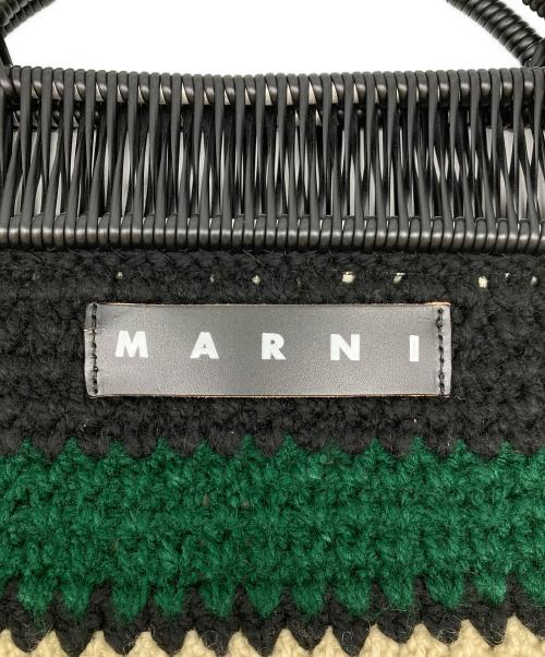 MARNI（マルニ）MARNI (マルニ) クロシェフレームバッグ グリーン×ホワイトの古着・服飾アイテム
