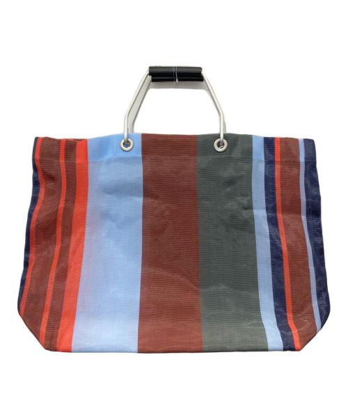 MARNI（マルニ）MARNI (マルニ) マルニマーケット ストライプバッグ ブルー×レッドの古着・服飾アイテム