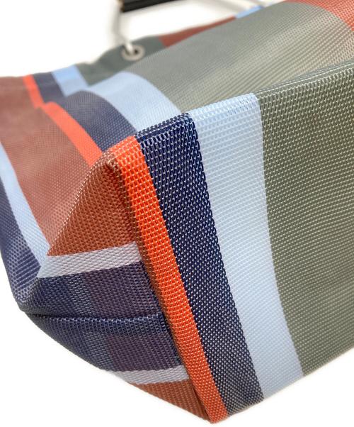 MARNI（マルニ）MARNI (マルニ) マルニマーケット ストライプバッグ ブルー×レッドの古着・服飾アイテム