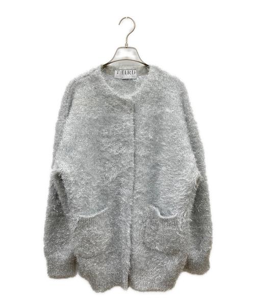 THIRD MAGAZINE（サードマガジン）THIRD MAGAZINE (サードマガジン) ラメニットカーディガン グレー サイズ:SIZE 9の古着・服飾アイテム