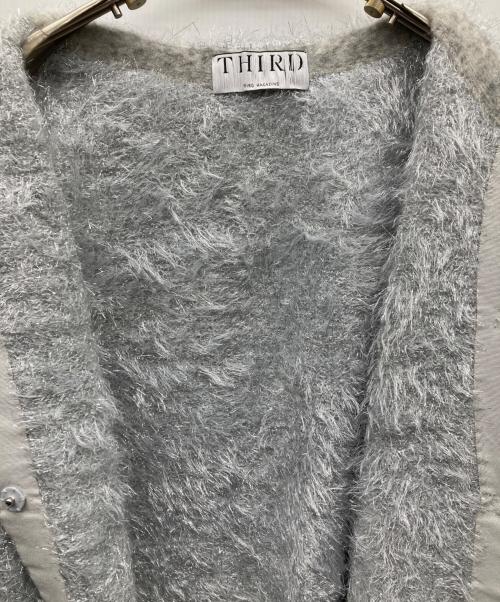 THIRD MAGAZINE（サードマガジン）THIRD MAGAZINE (サードマガジン) ラメニットカーディガン グレー サイズ:SIZE 9の古着・服飾アイテム