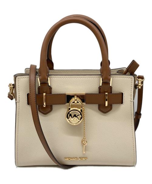 MICHAEL KORS（マイケルコース）MICHAEL KORS (マイケルコース) ハミルトン 2way サッチェル ベージュの古着・服飾アイテム