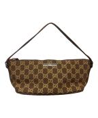 GUCCIグッチ）の古着「GGキャンバスアクセサリーポーチ」｜ブラウン