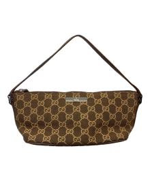 GUCCI（グッチ）の古着「GGキャンバスアクセサリーポーチ」｜ブラウン