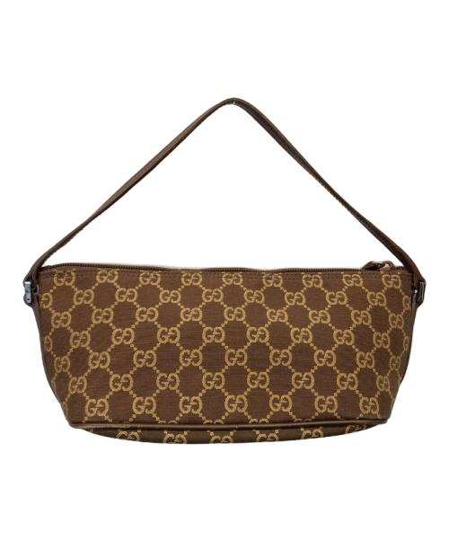 GUCCI（グッチ）GUCCI (グッチ) GGキャンバスアクセサリーポーチ ブラウンの古着・服飾アイテム